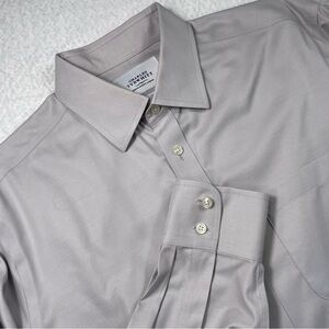 Charles Tyrwhitt Light Grey Long Sleeve Dress Shirt Size 16.5